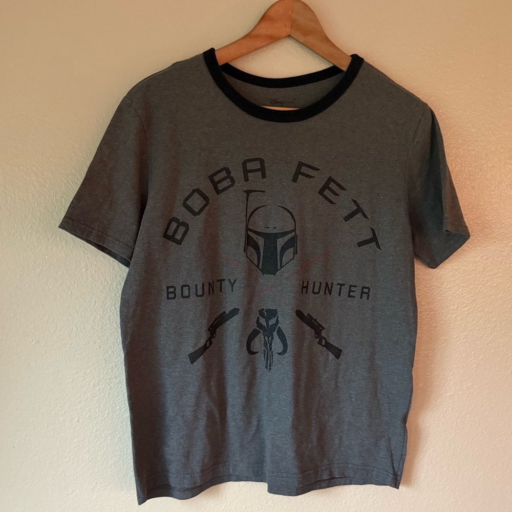 Disney Gray Boba Fett Graphic Tee